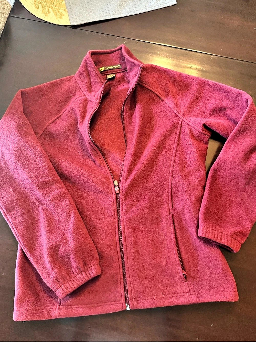 Harriton Ladies' Full-Zip Fleece Jacket burgundy Medium